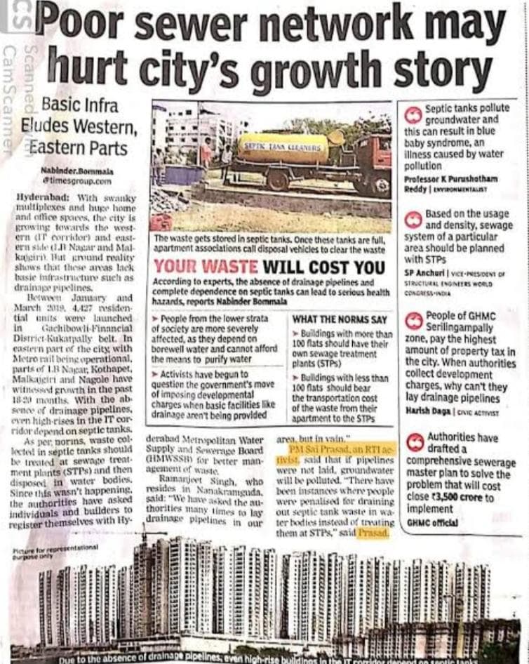 Poor sewer network hurts growth